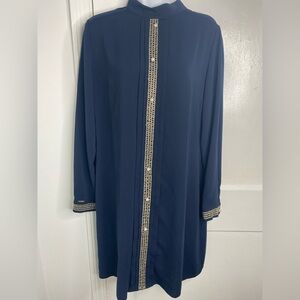 Navy Blue Tunic with Gold Trim